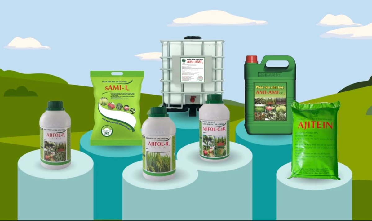 Phân bón sinh học, nguyên liệu thức ăn chăn nuôi bổ sung axit amin tại Ajinomoto Việt Nam.